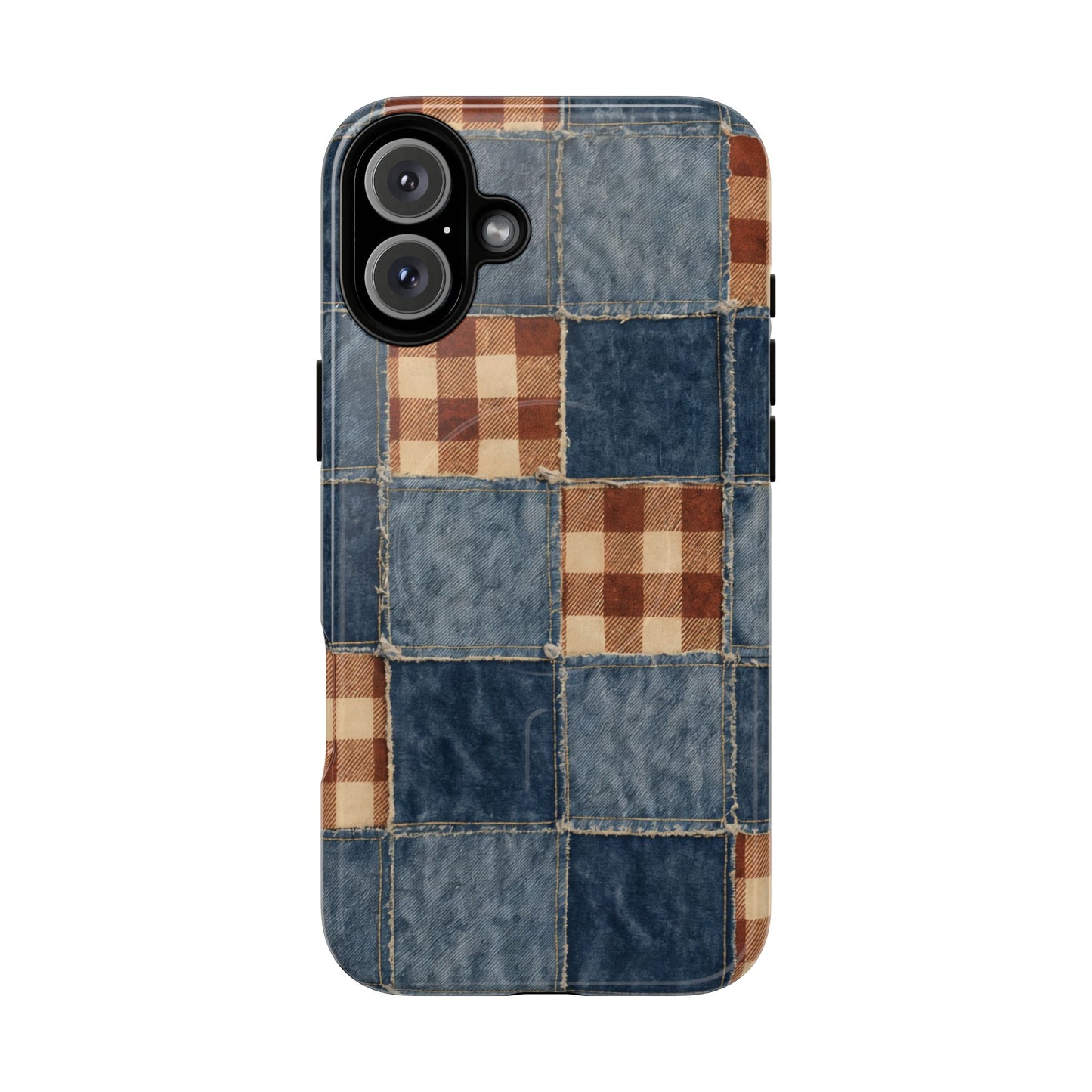 Denim Patchwork Magnetic Case
