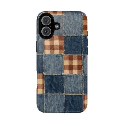 Denim Patchwork Magnetic Case