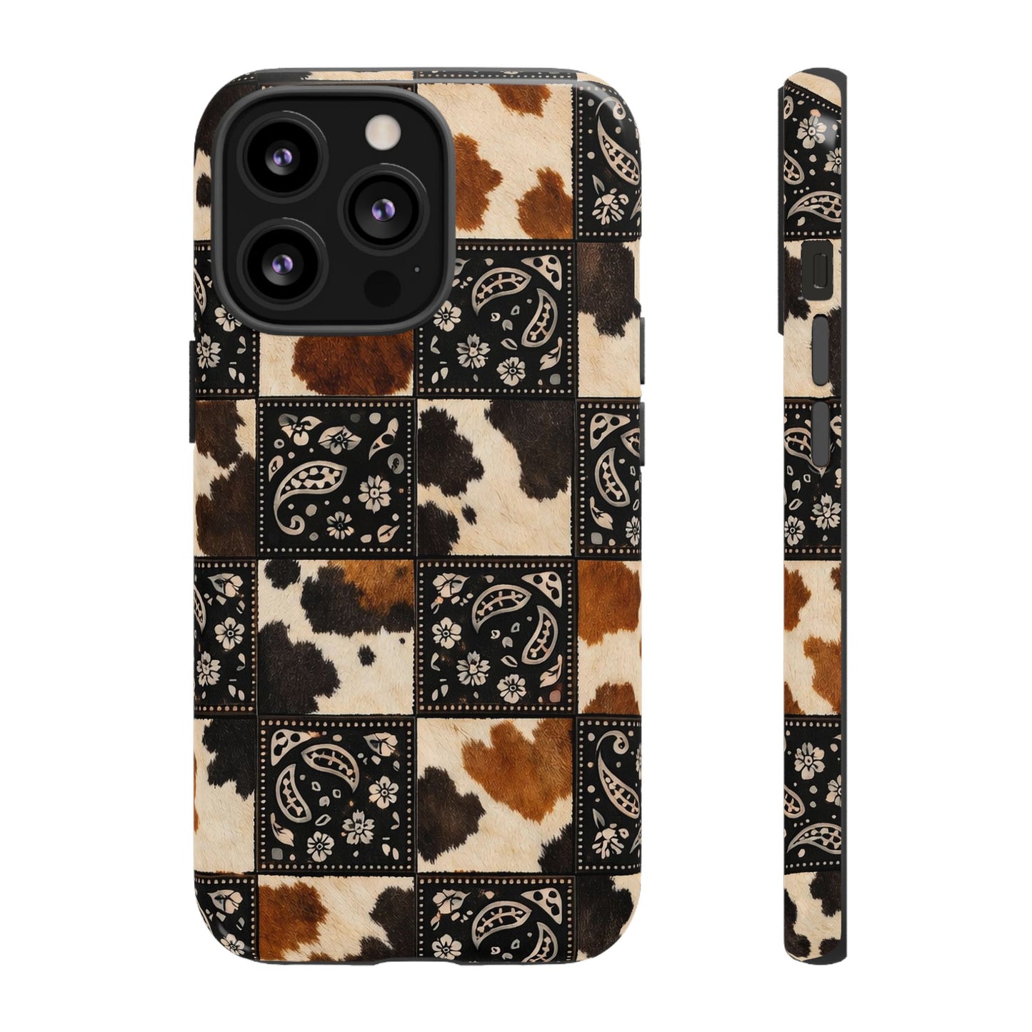 Cowhide Bandana Checkered Tough Case