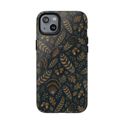Navy Feathers Magnetic Case