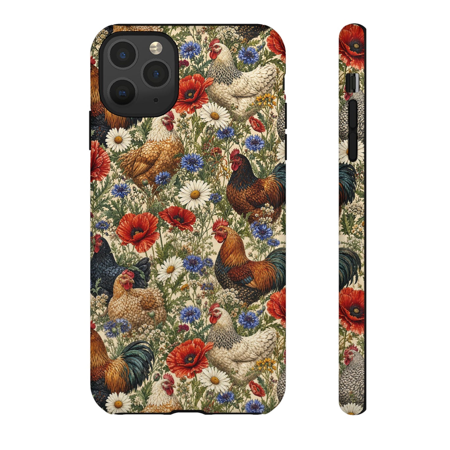 Patriotic Floral Chickens Tough Case