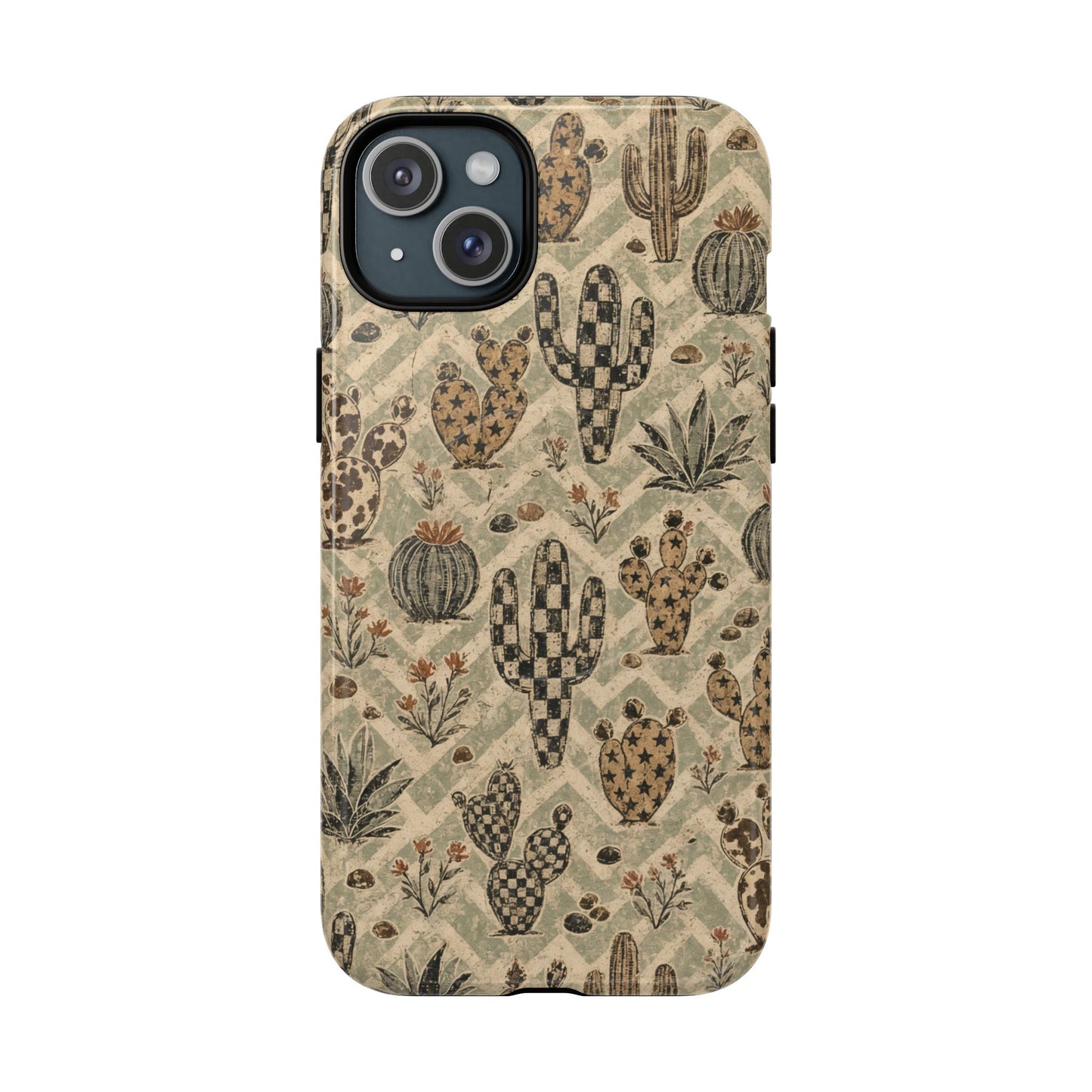 Checkered Cactus Magnetic Case