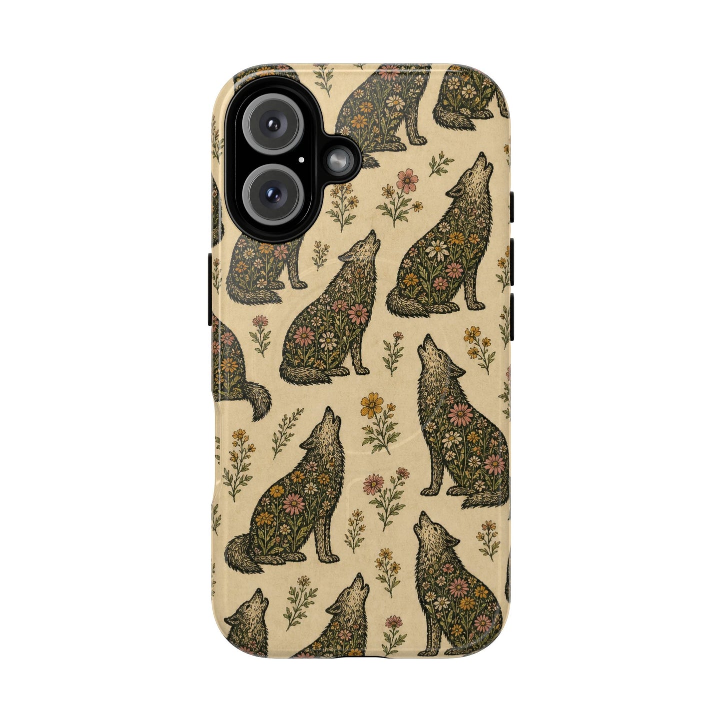 Floral Wolf Magnetic Case