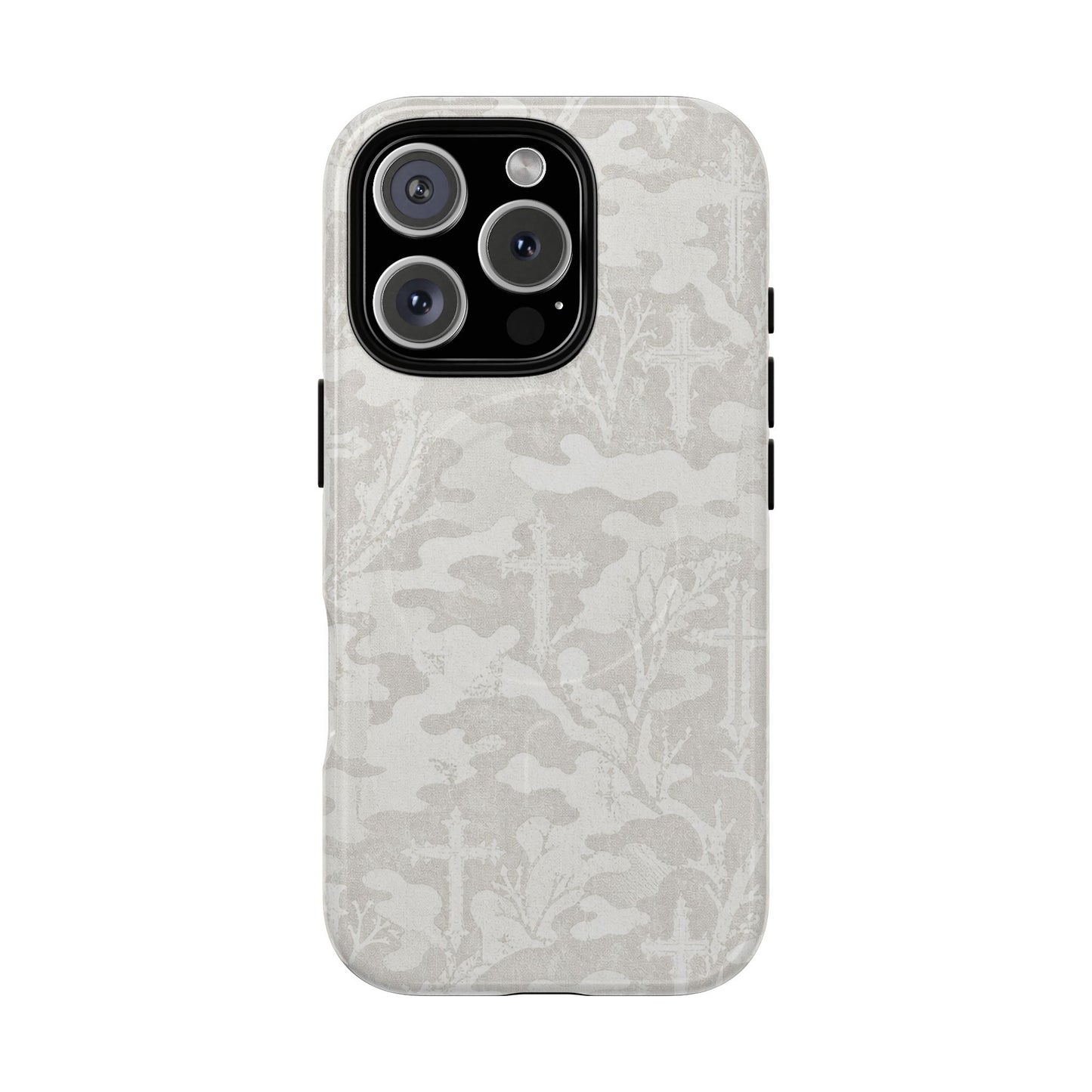 White Camo Cross Magnetic Case