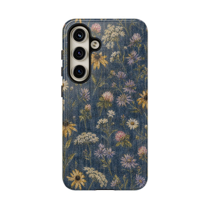 Denim Florals Tough Case