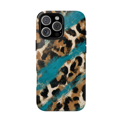 Turquoise Leopard Tough Case