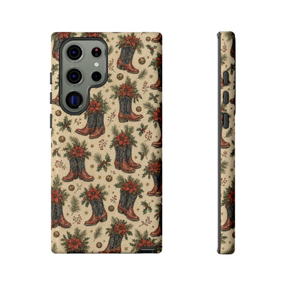 Poinsettia Boots Tough Case