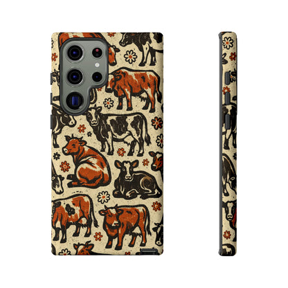 Retro Cows Tough Case