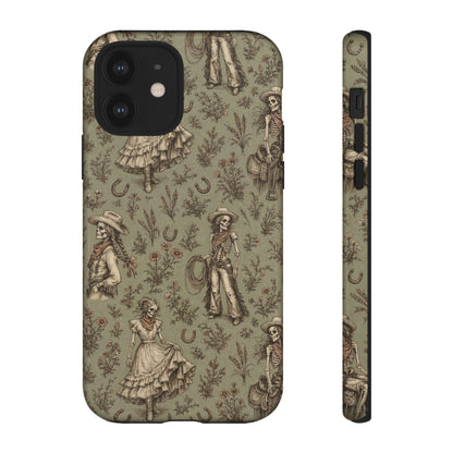 Skeleton Cowgirl Toile Tough Case