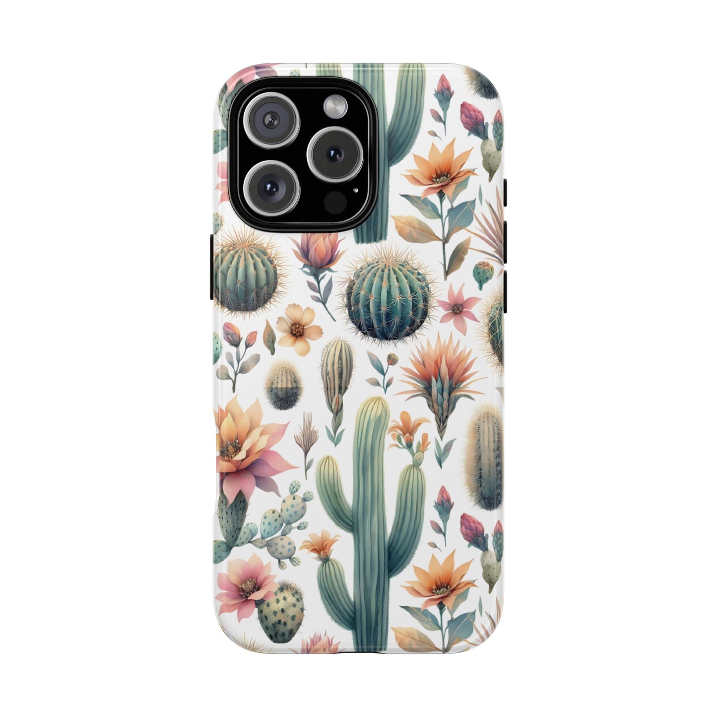 Floral Cactus Tough Phone Case