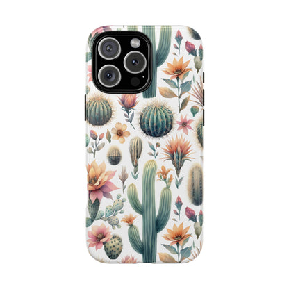 Floral Cactus Tough Phone Case