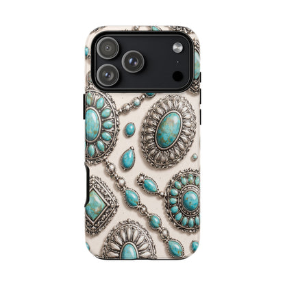 Turquoise Silver Concho Tough Case