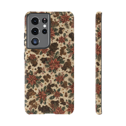 Cowhide Poinsettia Tough Case