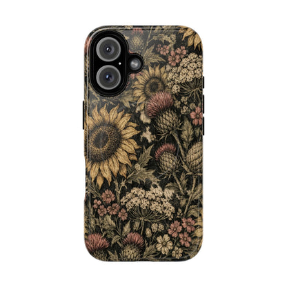 Cowhide Sunflower Thistles Magnetic Case