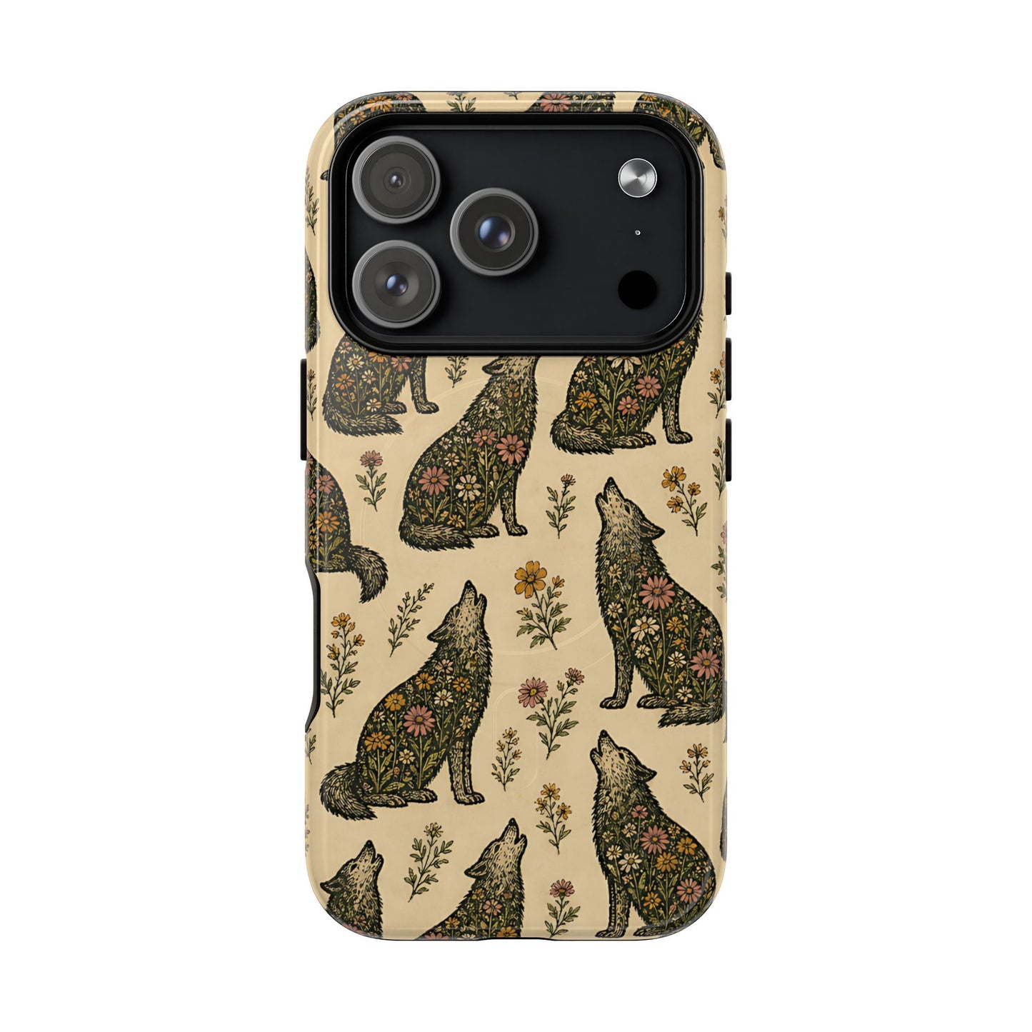 Floral Wolves Magnetic Case