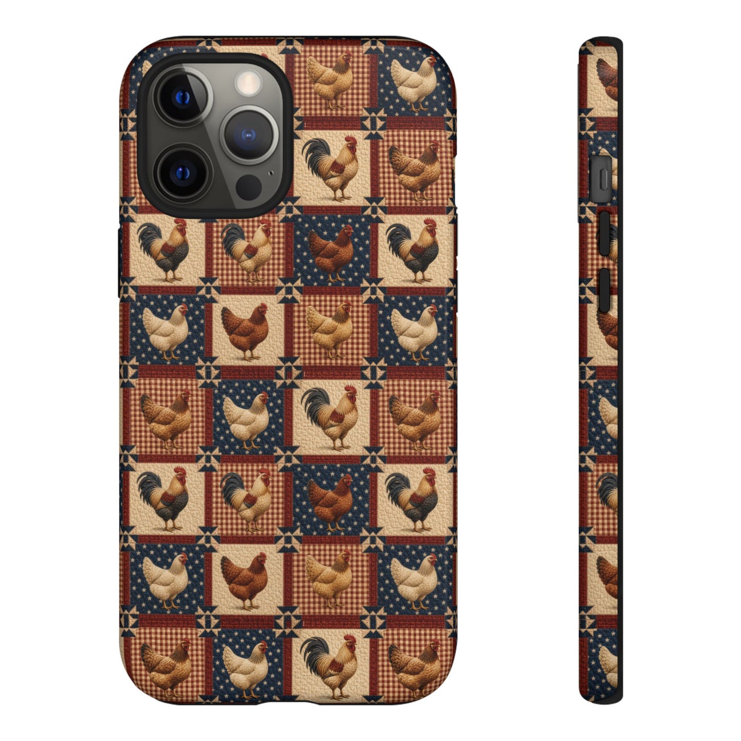 Patriotic Chicken Patchwork Tough Case