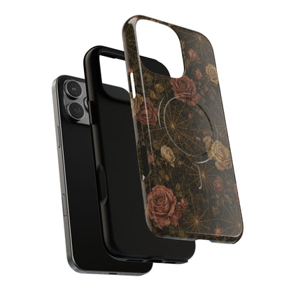 Spiderweb Rose Magnetic Case