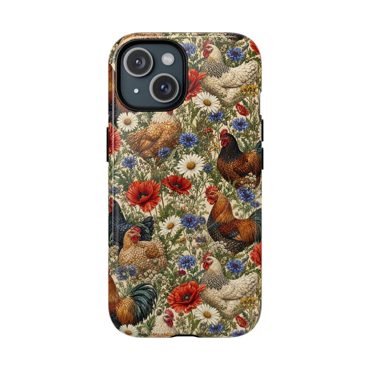 Patriotic Floral Chickens Magnetic Case
