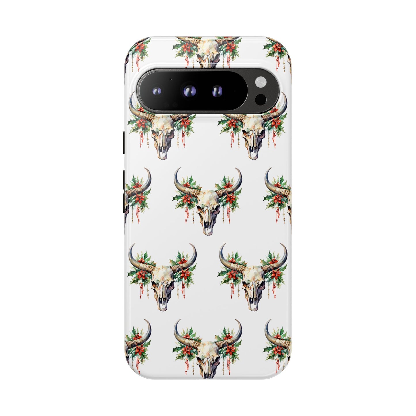Christmas Bull Skull Tough Phone Case
