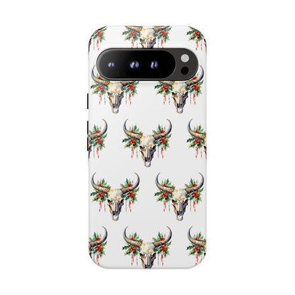 Christmas Bull Skull Tough Phone Case