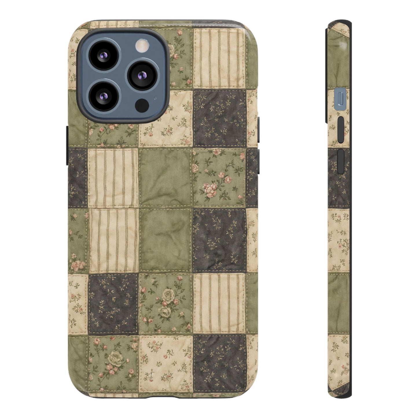 Sage Floral Patchwork Tough Case