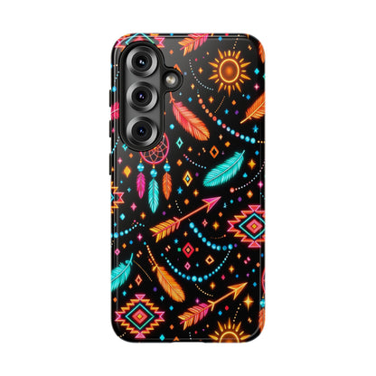 Neon Aztec Feather Tough Case