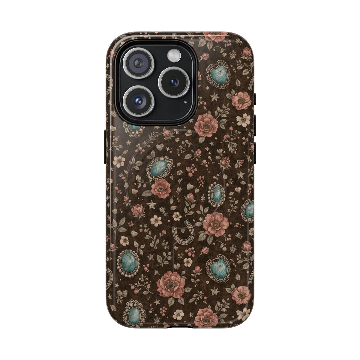 Turquoise Roses Magnetic Case
