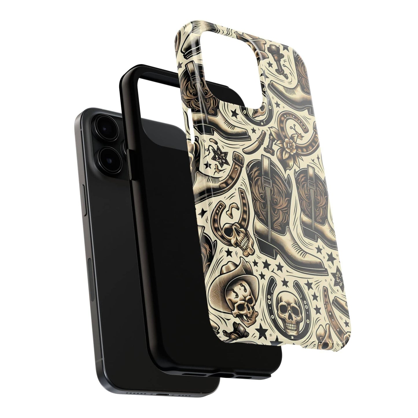 Skulls Boots Horseshoes Phone Case