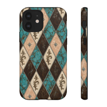 Turquoise Harlequin Tough Case