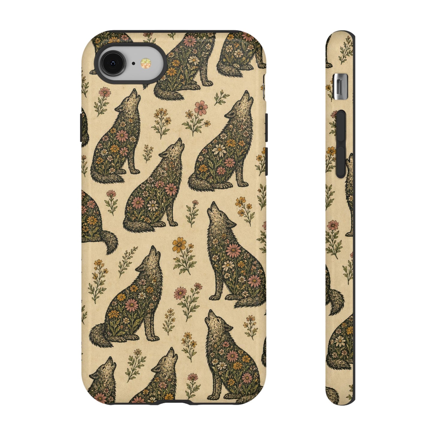 Floral Wolf Tough Case