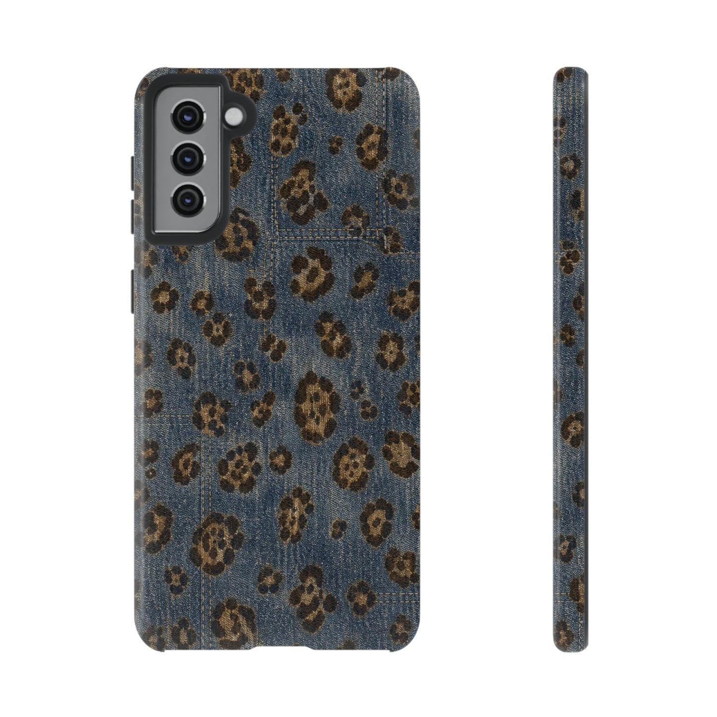 Denim Leopard Tough Case