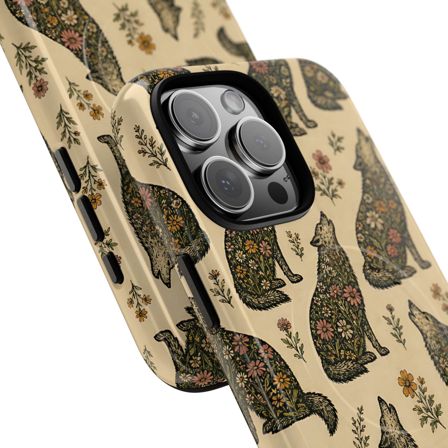 Floral Wolves Magnetic Case