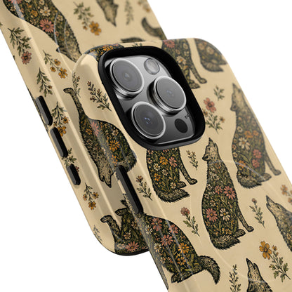 Floral Wolves Magnetic Case