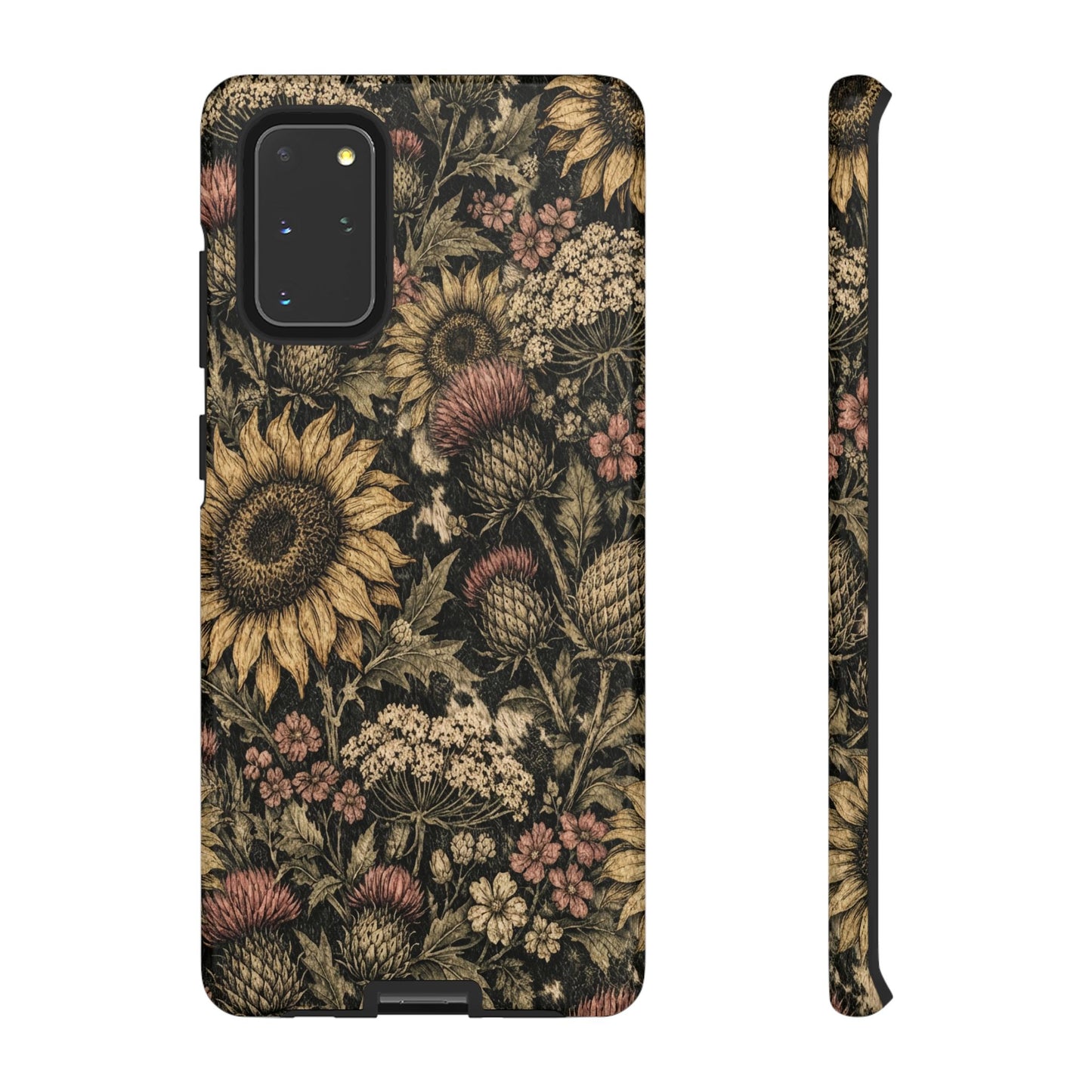 Cowhide Sunflower Thistles Tough Case