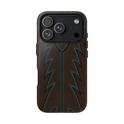 Boot Closeup Brown Turquoise Tough Case