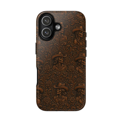 Tooled Skeleton Cowgirl Tough Case