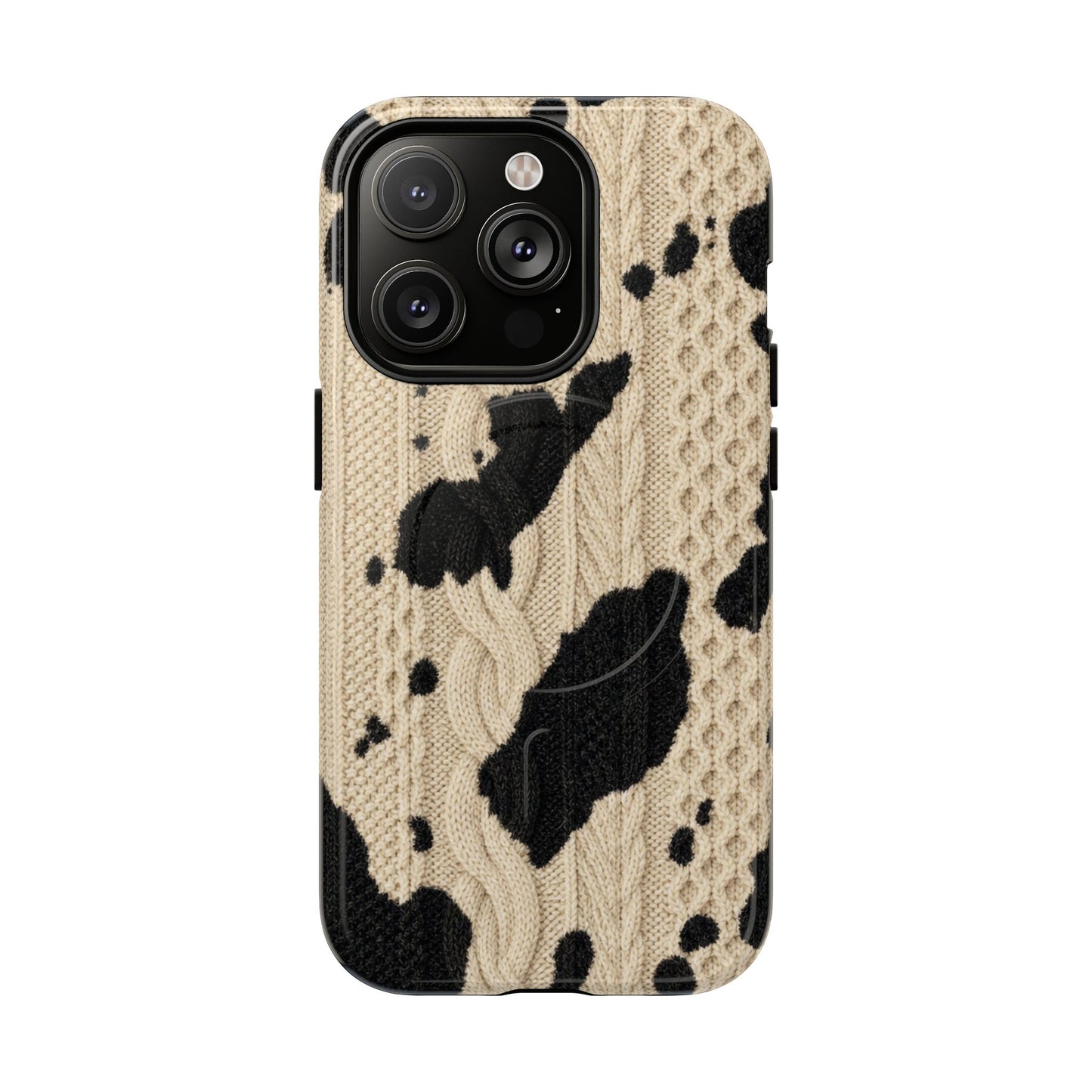 Cable Knit Cowhide Magnetic Case