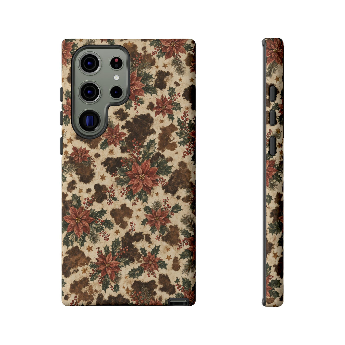 Cowhide Poinsettia Tough Case