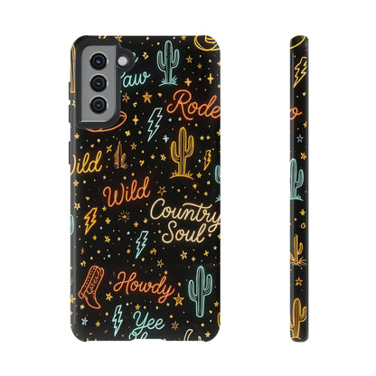 Neon Western Script Tough Case