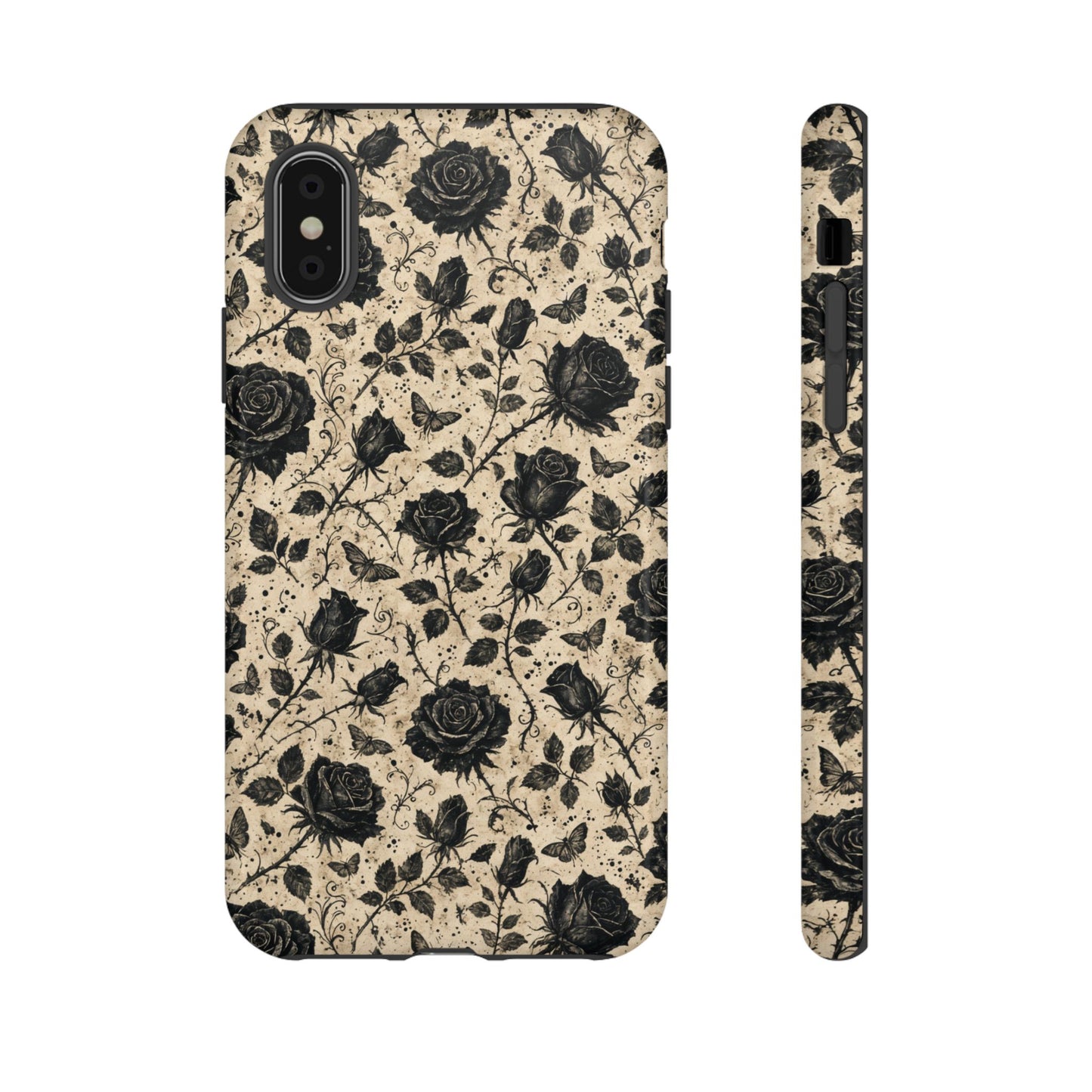Black Rose Bone Tough Case