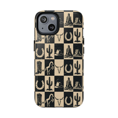 Western Checkerboard Magnetic Case