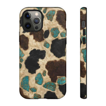 Turquoise Cowhide Tough Case