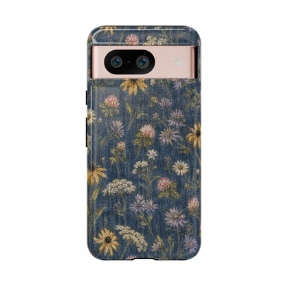 Denim Florals Tough Case