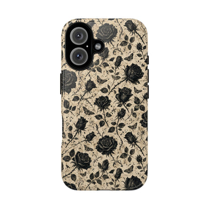 Black Rose Bone Tough Case