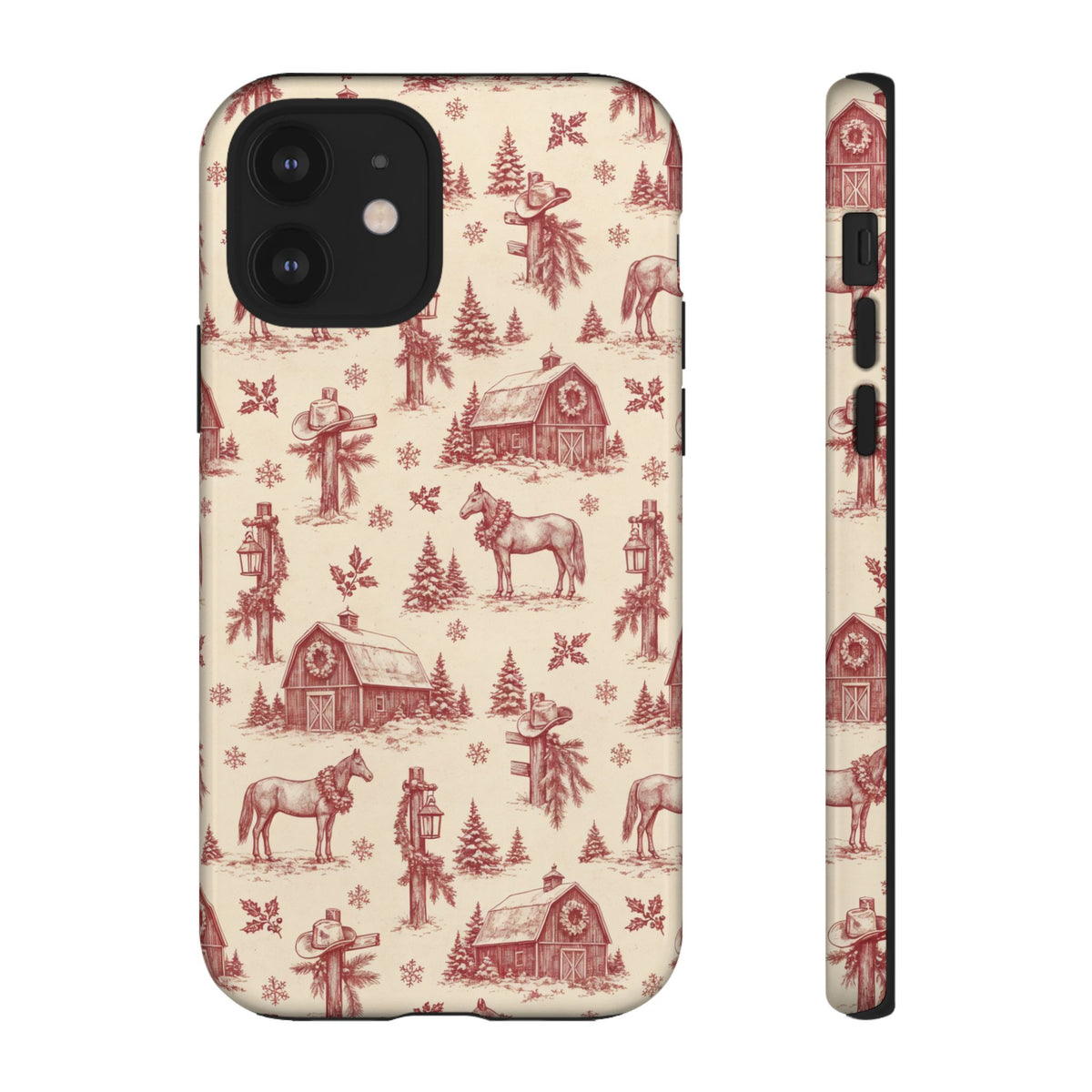 Christmas Toile Tough Case
