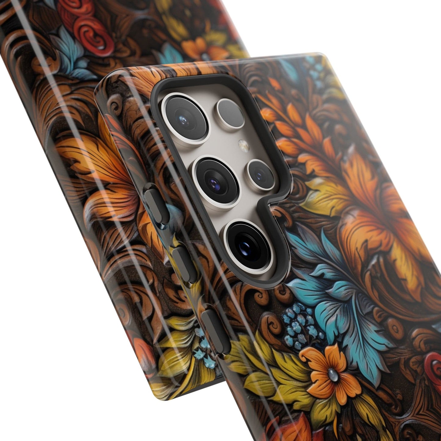 Floral Wood-Print Phone Case