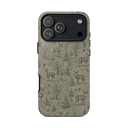 Etched Winter Buck Tough Case