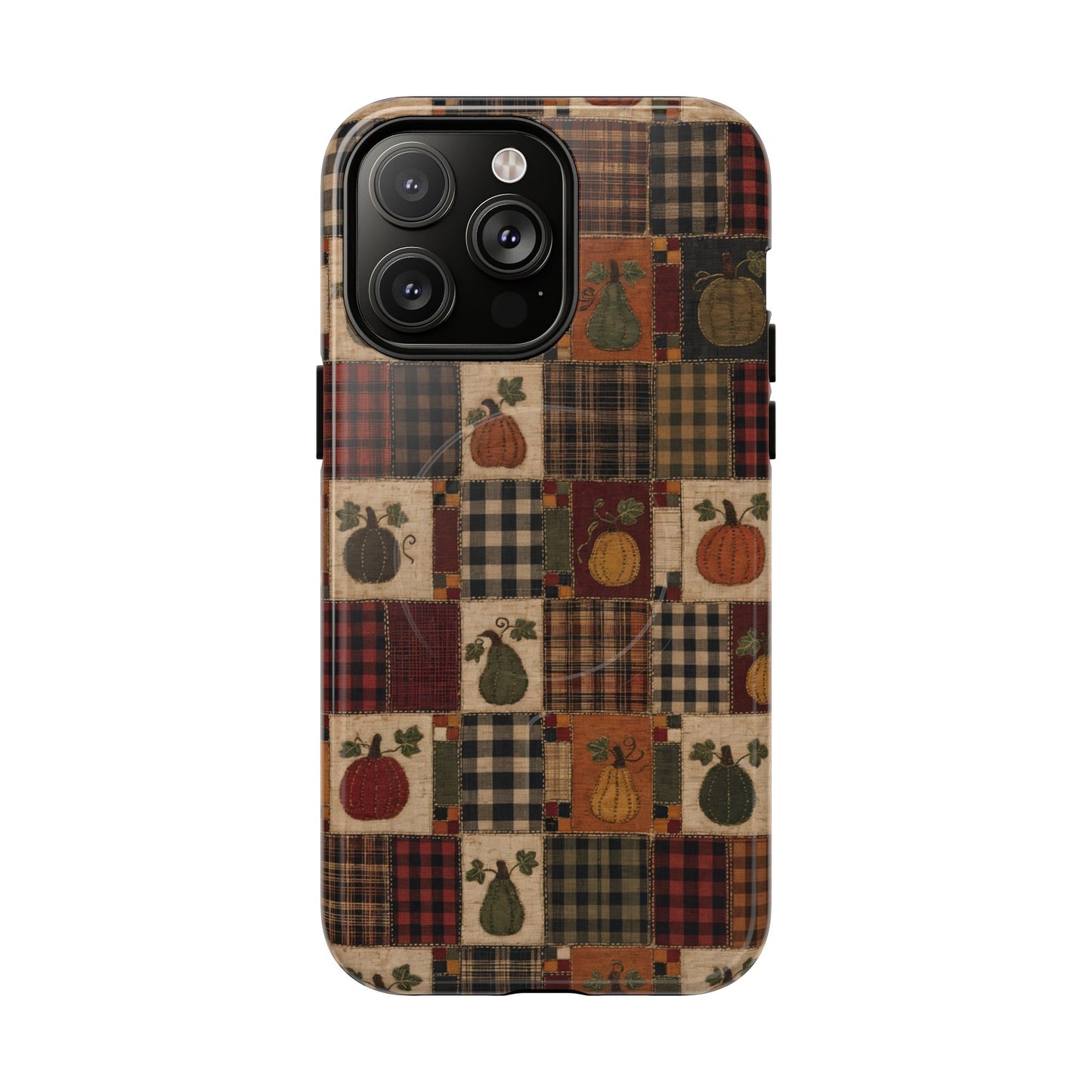 Plaid Pumpkin Magnetic Case