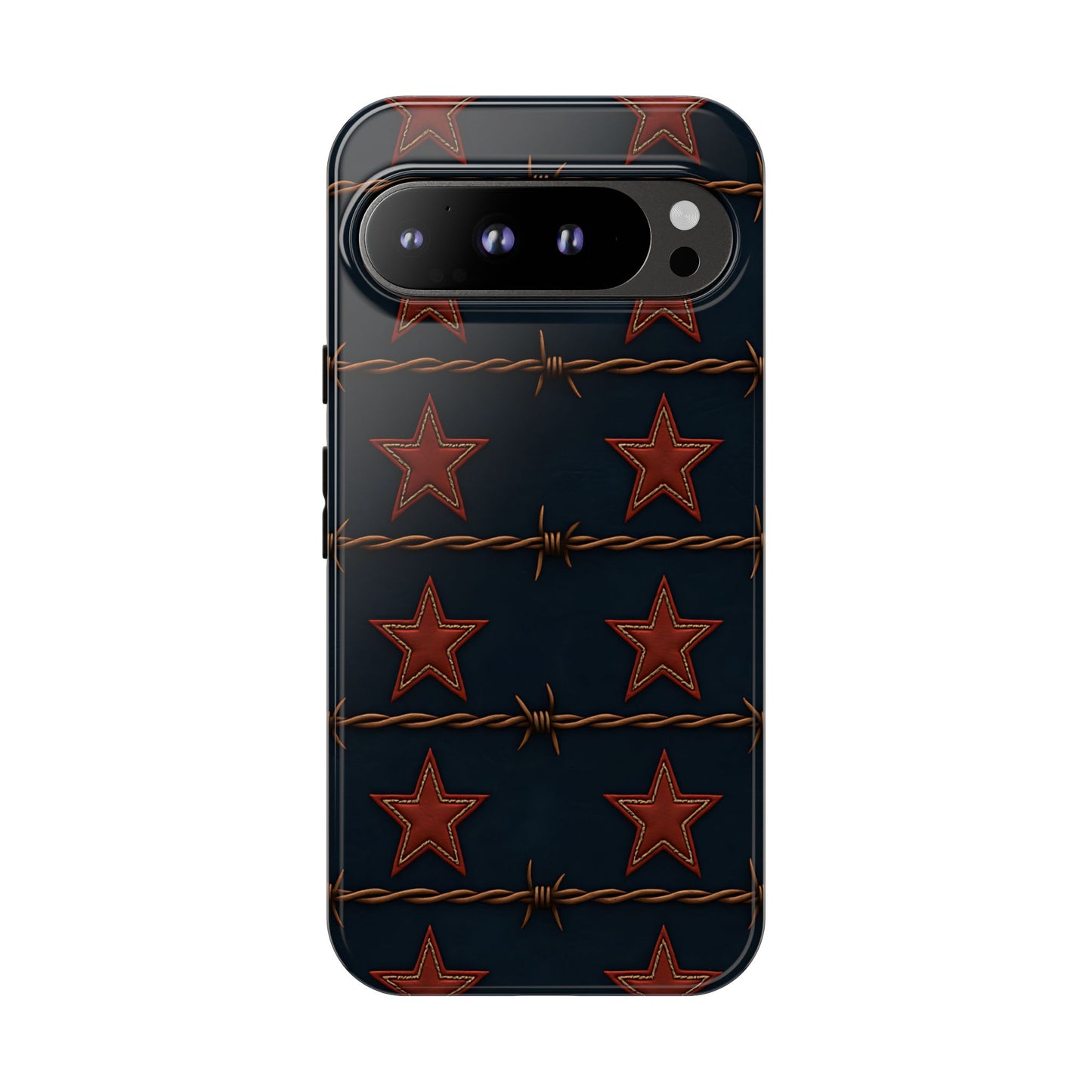 Red Stars + Barbed Wire Tough Phone Case