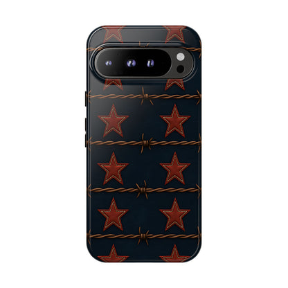 Red Stars + Barbed Wire Tough Phone Case